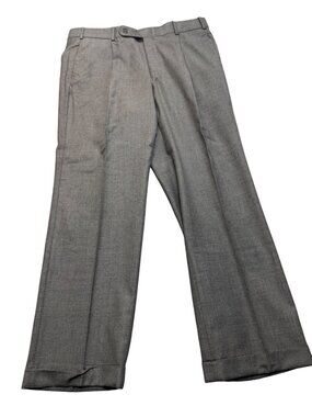 Royal Classic Medium Mens Gray Pleated Tailored Fit Dress Pants Timeless Style